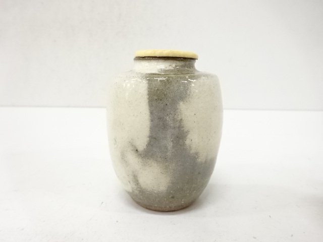  茂生造　古萩　肩衝茶入